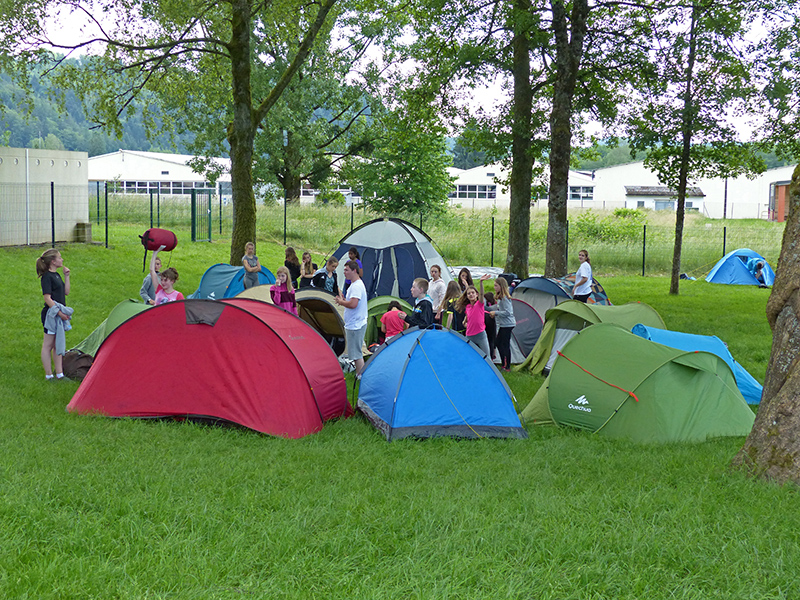 Camping au collège