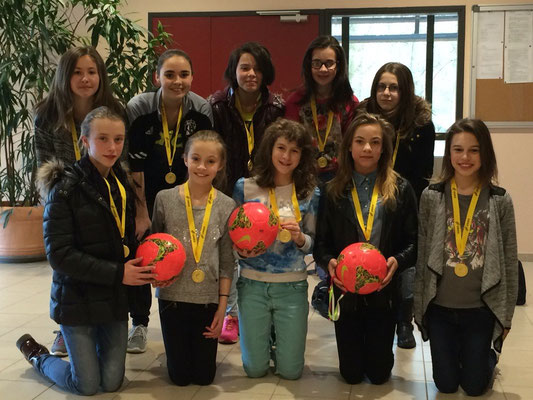 L'équipe benjamine championnes acacadémiques de FUTSAL UNSS 2016